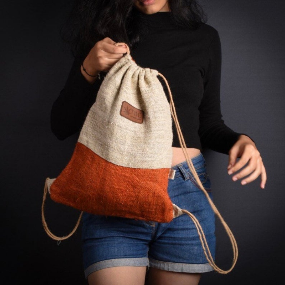 Hemp Drawstring Backpack - Picture 2 of 2